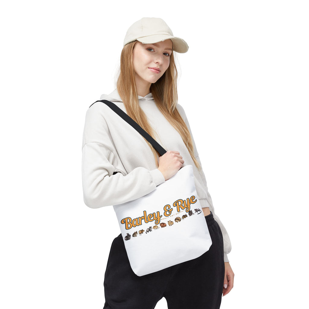 Bunny Tote Bag — Personalized "Barley & Rye" Rabbit Illustration Reusable Shopper