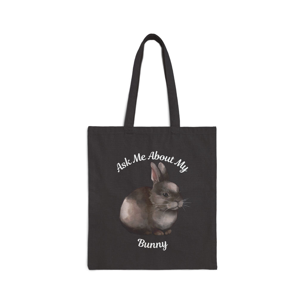 "Ask Me About My Bunny" Canvas Tote
