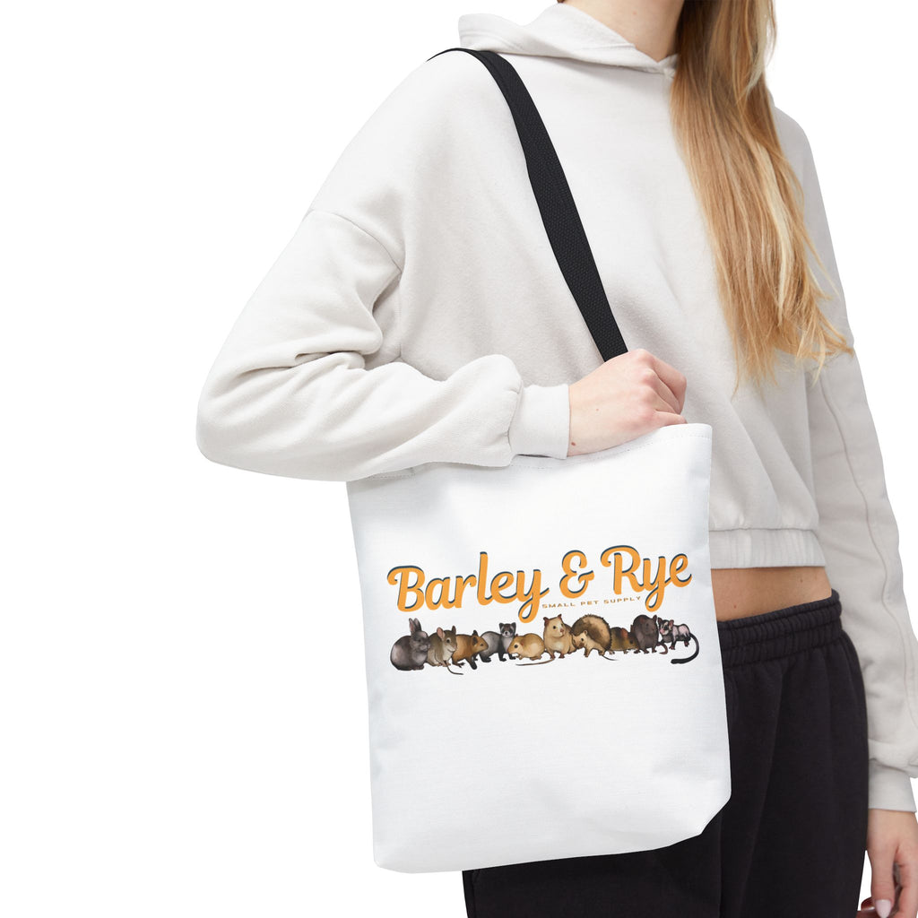 Bunny Tote Bag — Personalized "Barley & Rye" Rabbit Illustration Reusable Shopper