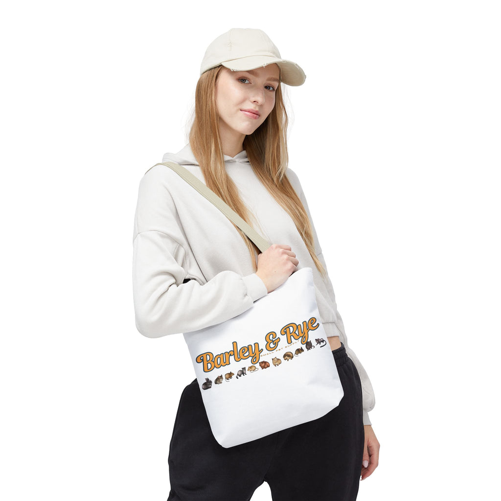 Bunny Tote Bag — Personalized "Barley & Rye" Rabbit Illustration Reusable Shopper