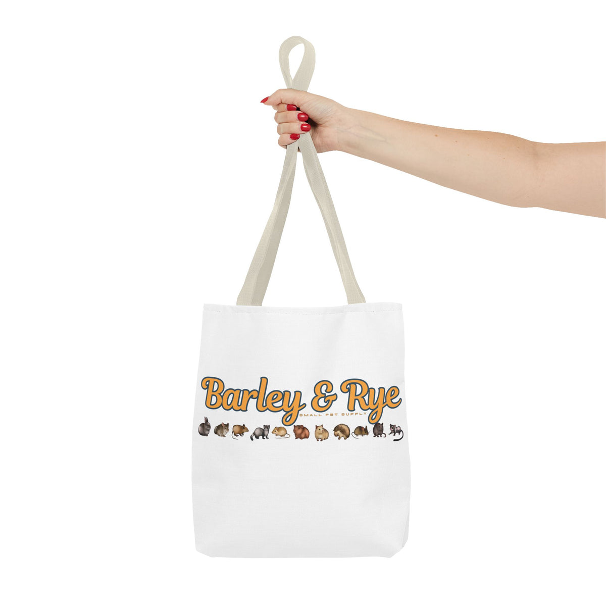Bunny Tote Bag — Personalized "Barley & Rye" Rabbit Illustration Reusable Shopper
