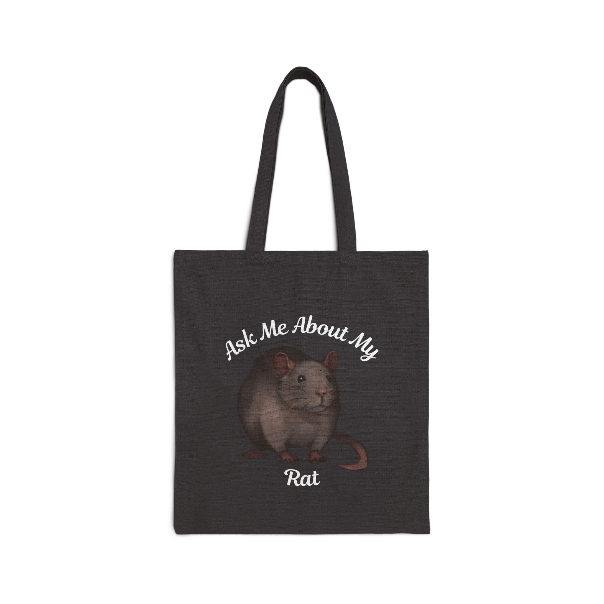 Ask Me About My Rat" Canvas Tote