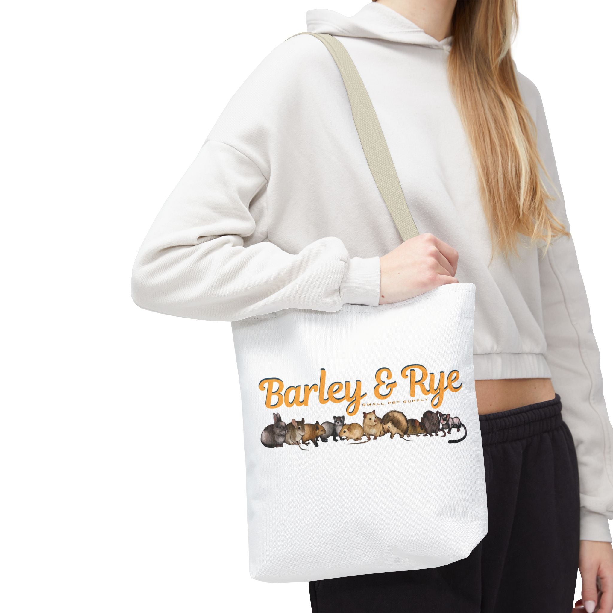 Bunny Tote Bag — Personalized "Barley & Rye" Rabbit Illustration Reusable Shopper