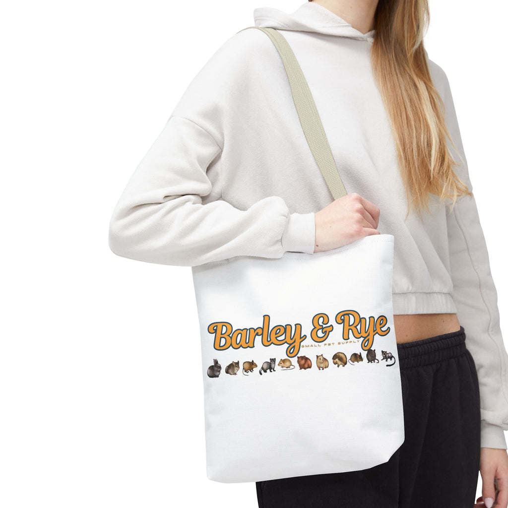 Bunny Tote Bag — Personalized "Barley & Rye" Rabbit Illustration Reusable Shopper