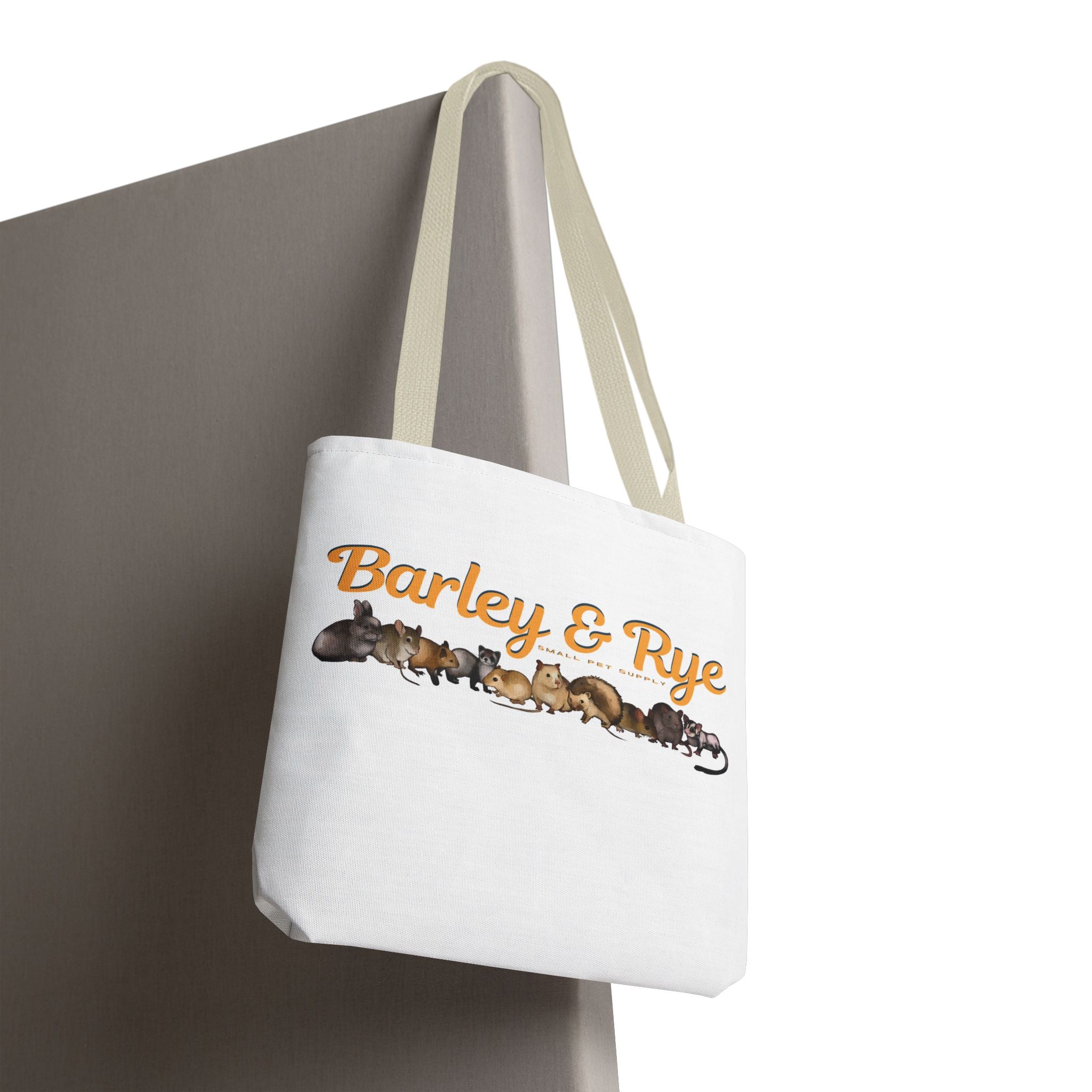 Bunny Tote Bag — Personalized "Barley & Rye" Rabbit Illustration Reusable Shopper
