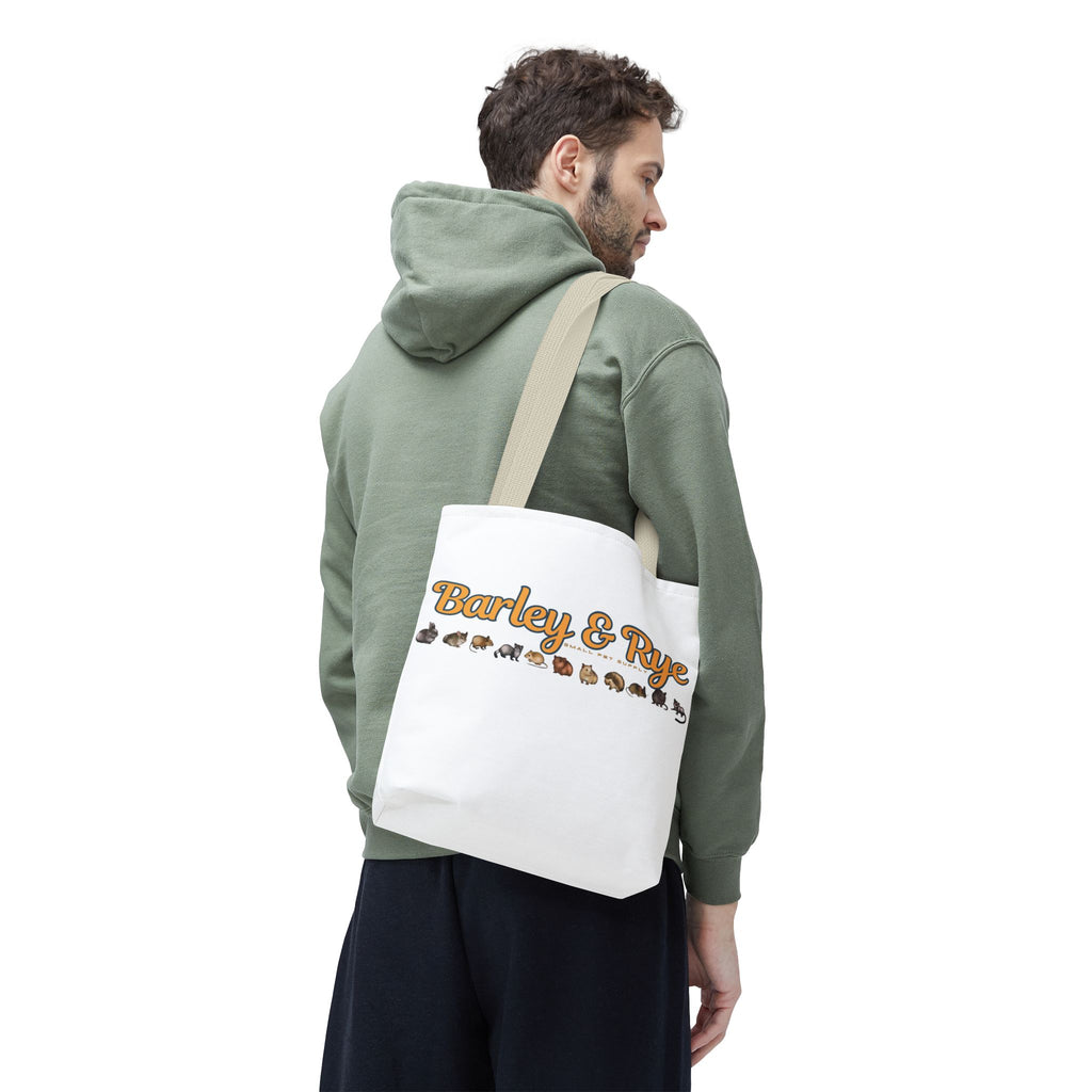 Bunny Tote Bag — Personalized "Barley & Rye" Rabbit Illustration Reusable Shopper